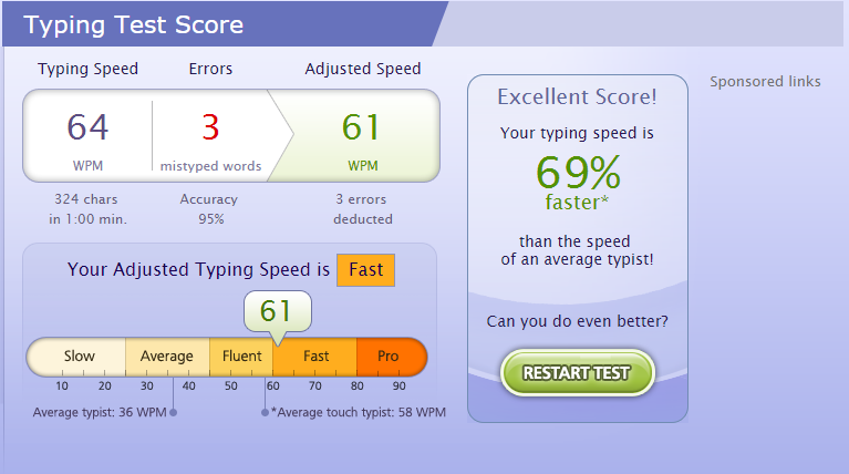 The Words Per Minute Test